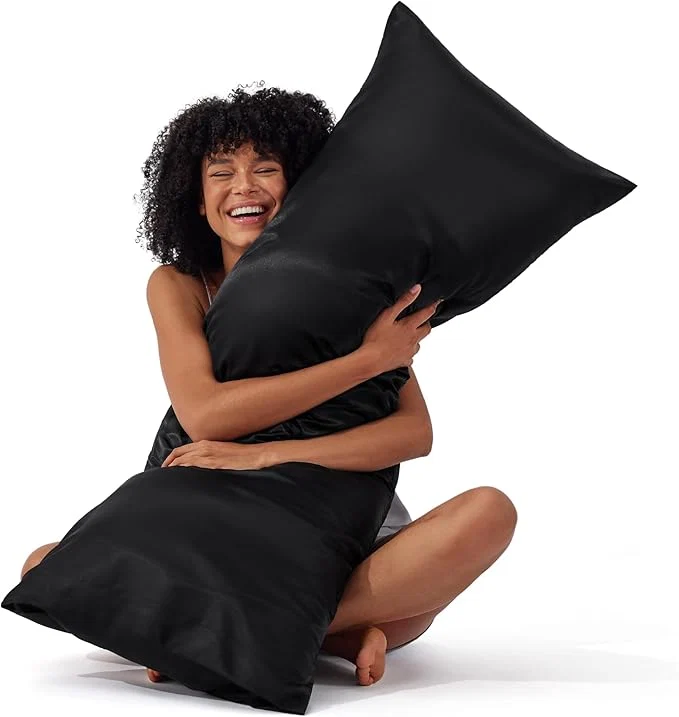 Contemporary Bedsure Body Pillow Pillowcase – Cooling and Silky Long Body Pillow Covers with Envelope Closure Satin Similar to Silk Pillowcase for Hair and Skin Black 20×54 Inches Next-Generation