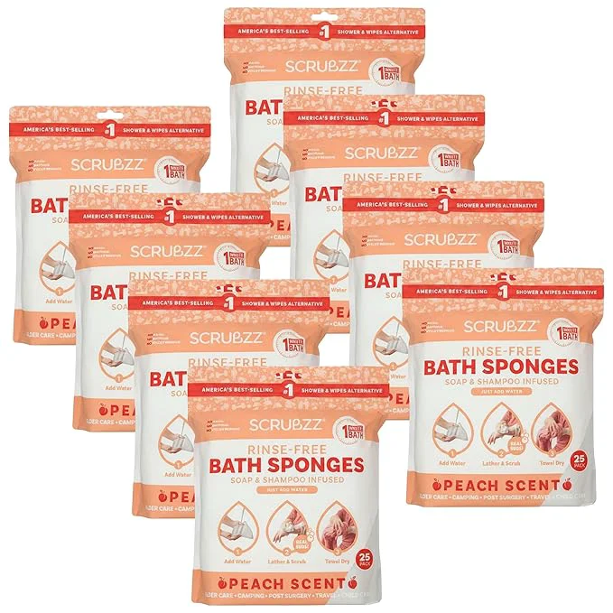 Exceptional Scrubzz Disposable No Rinse Bathing Wipes Sophisticated