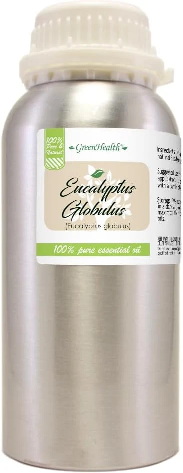 Casual GreenHealth – Eucalyptus Globulus Essential Oil – 16 fl oz Aluminum Bottle Luxury