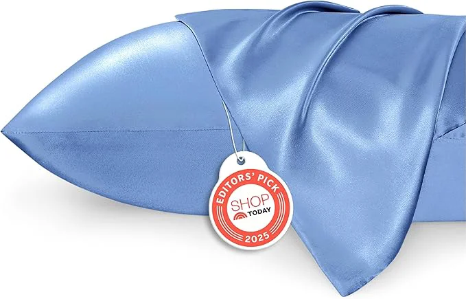 Sustainable Bedsure Satin Pillowcase for Hair and Skin Queen – Sky Blue Silky Pillowcase 2 Pack with Envelope Closure Similar to Silk Pillow Cases Gifts for Women Men 20×30 Inches 2pcs Durable