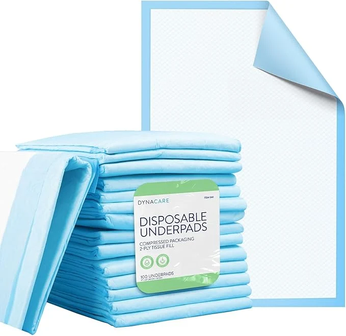 Consistent Dynarex Disposable UnderPad 17 quot x 24 quot 22g 100 Count Medical-Grade Incontinence Bed Pad to Protect Sheet Mattresses and Furniture Secure