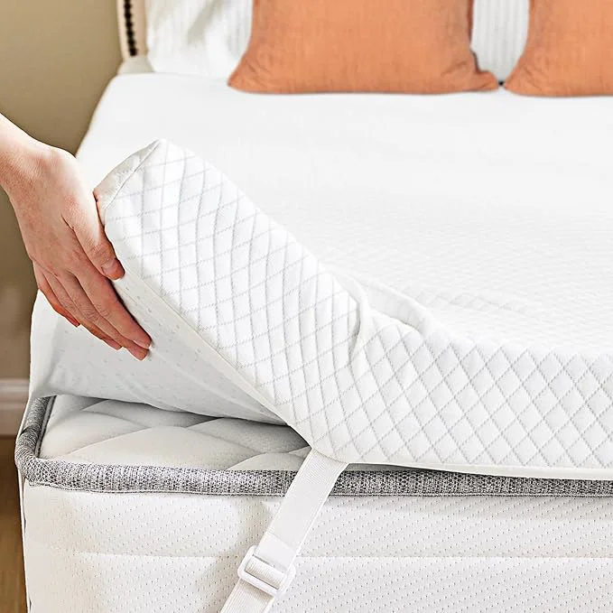 Easy-to-Use DUMOS 3 Inch Gel Memory Foam Mattress Topper Twin Size Cooling Breathable Comfy Mattress Pad for Pain Relief CertiPUR-US with Removable amp Washable Cover Premium Material