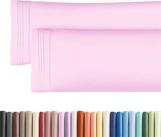 Expertly Made Body Pillowcases Set of 2-20×54 Long Body Pillow Case – Soft Body Pillow Cover for Sleeping amp Side Sleepers – Comfy Wrinkle amp Fade – Machine Washable w Envelope Enclosure Light Pink Dependable