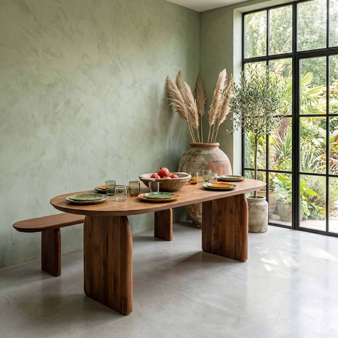 Unique Bullnose dining table closed brown Reusable