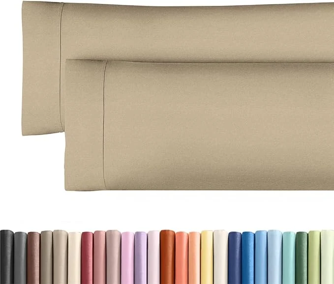 Specialty Body Pillowcases Set of 2-20×54 Long Body Pillow Case – Soft Body Pillow Cover for Sleeping amp Side Sleepers – Comfy Wrinkle amp Fade – Machine Washable w Envelope Enclosure Heathered Beige Fashionable