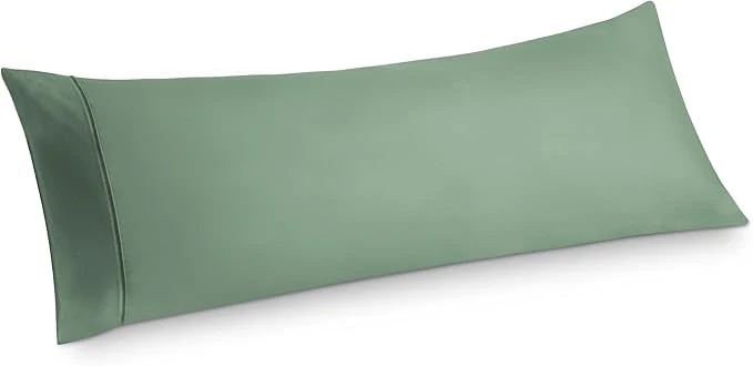 Refined Bedsure Body Pillow Case Cover – Sage Green Brushed Microfiber Long Pillow Cases Ultra Soft and Cozy Body Pillowcase with Envelope Closure for Kids Wrinkle Fade Resistant 1 Pack 20×54 Inches Crafted