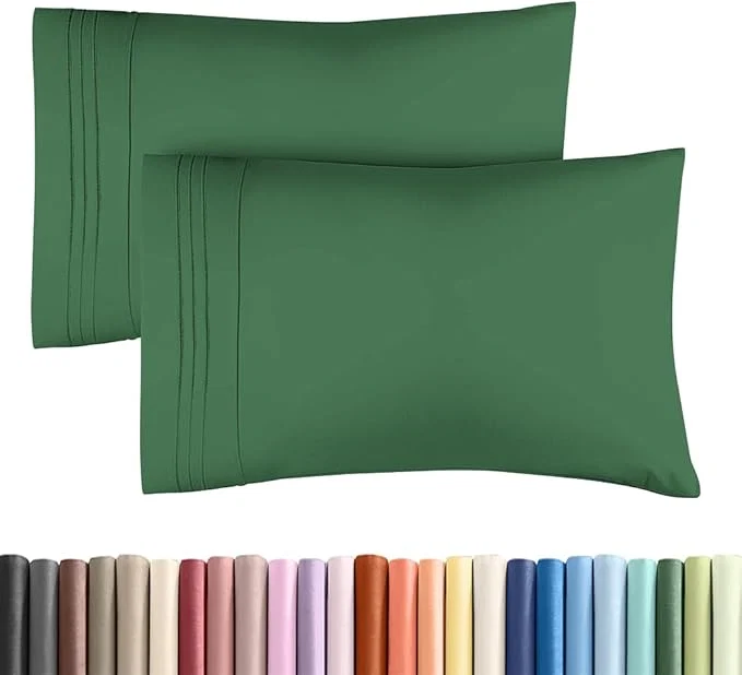 Optimized King Standard Pillow Cases Set of 2 – Ultra-Soft Hotel Quality Pillowcase Covers – Comfy Cozy amp Fade – Wrinkle Resistant – Machine Washable Pillow Protectors – 2 Piece Set – Emerald Green Reliable