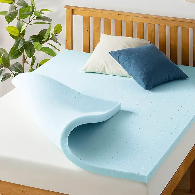 Professional Price Mattress 1.5 Inch Ventilated Memory Foam Mattress Topper Cooling Gel Infusion CertiPUR-US Dorm Essentials King Refined