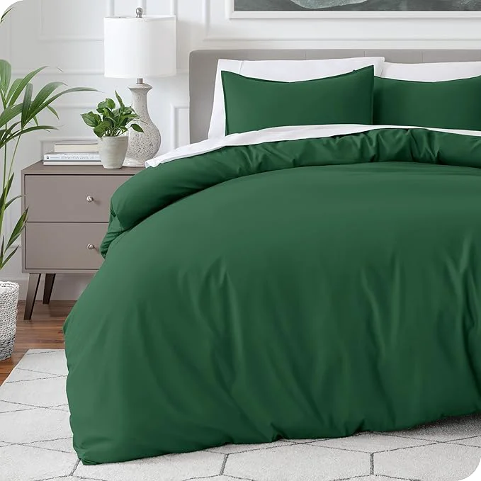 Exceptional Bare Home Bedding Duvet Cover Full Size – Premium 1800 Super Soft Collection – Lightweight Cooling – Soft Breathable Bedding Duvet Cover Full Forest Green Fashionable