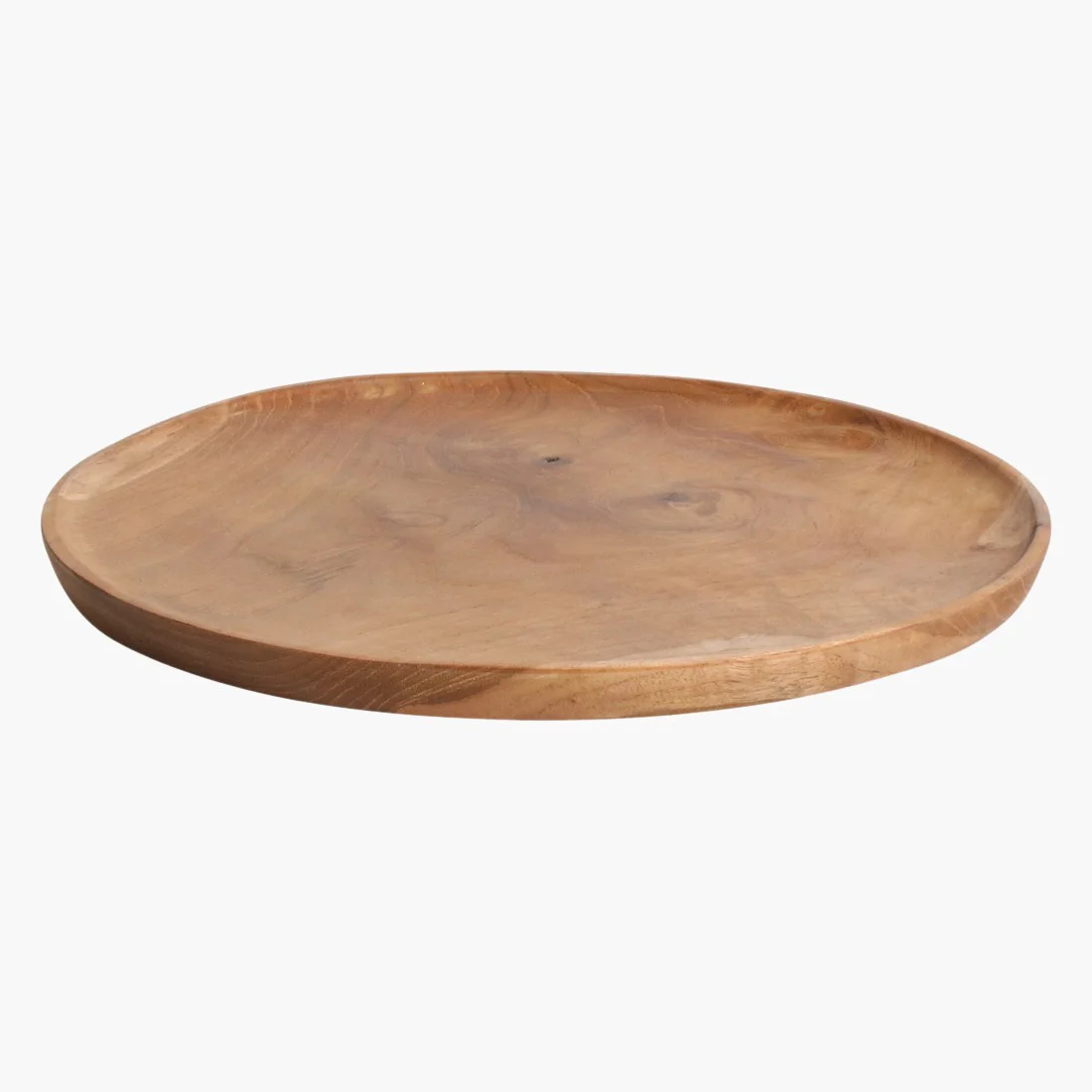 Expertly Made Round teak plate small 28 cm Fine Crafted