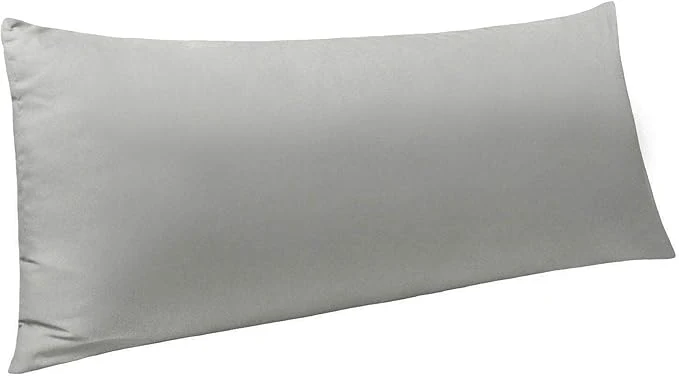 Casual NTBAY Body Pillowcase – Brushed Microfiber 20×54 Pillowcase – Soft Wrinkle- Fade-Resistant Stain-Resistant Smoke Grey Body Pillow Cover with Envelope Closure – 20×54 Inches Smoke Grey Lightweight