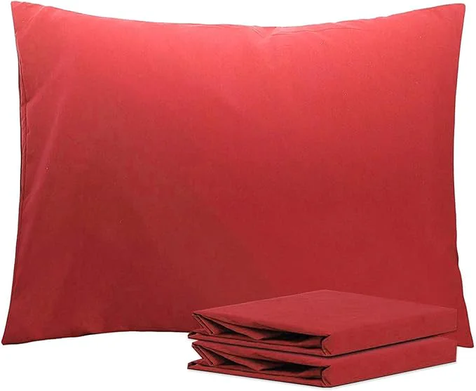 Safe NTBAY Standard Pillowcase Set – 2 Pack Brushed Microfiber 20×26 Pillowcases – Soft Wrinkle- Fade-Resistant Stain-Resistant Wine Red Pillowcases with Envelope Closure – 20×26 Inches Wine Red Environmentally Friendly