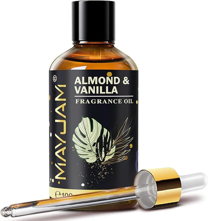 Reusable Almond Vanilla Fragrance Oil Essential Oil MAYJAM 3.38FL.OZ Almond Vanilla Smooth