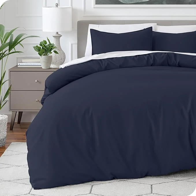 Safe Bare Home Bedding Duvet Cover California King Size – Premium 1800 Super Soft Collection – Lightweight Cooling – Soft Breathable Bedding Duvet Cover Cal King Midnight Blue First-Class