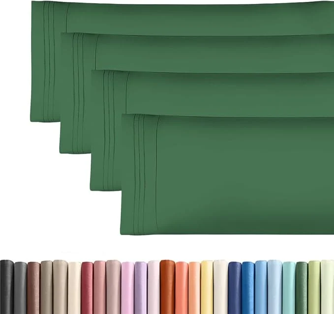 Expertly Made Body Pillowcases Set of 4-20×54 Long Body Pillow Case – Soft Body Pillow Cover for Sleeping amp Side Sleepers – Comfy Breathable amp Fade – Machine Washable w Envelope Enclosure – Emerald Green Flexible