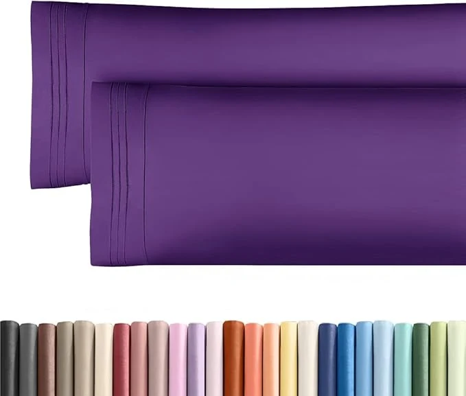 Original Body Pillowcases Set of 2-20×54 Long Body Pillow Case – Soft Body Pillow Cover for Sleeping amp Side Sleepers – Comfy Breathable Wrinkle amp Fade – Machine Washable w Envelope Enclosure Purple Versatile