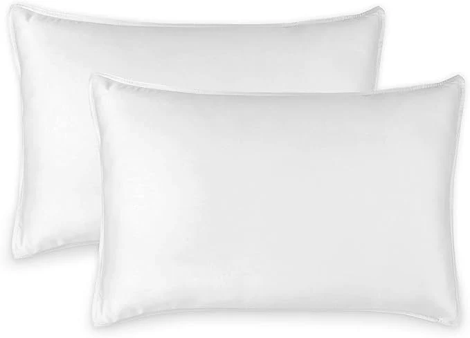 Top-Quality Queen Pillowcases by Pure Bamboo Organic Viscose Derived from Bamboo Luxuriously Soft amp Cooling Double Stitching Envelope Closure 2 Queen Pillowcases White Natural