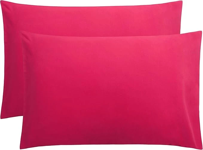 Recyclable FLXXIE Pillow Cases Queen Soft Microfiber Pillow Covers with Envelope Closure Wrinkle Resistant Pillowcases 2 Piece Set 20×30 Magenta Advanced