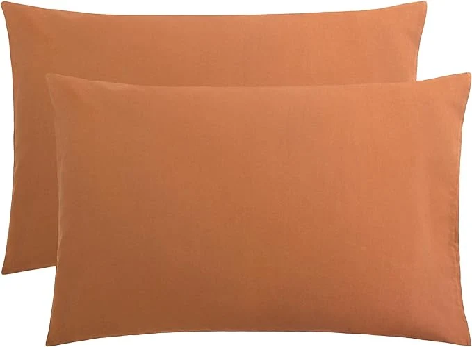 Relaxed FLXXIE Pillow Cases Queen Soft Microfiber Pillow Covers with Envelope Closure Wrinkle Resistant Pillowcases 2 Piece Set 20×30 Tan Original Design