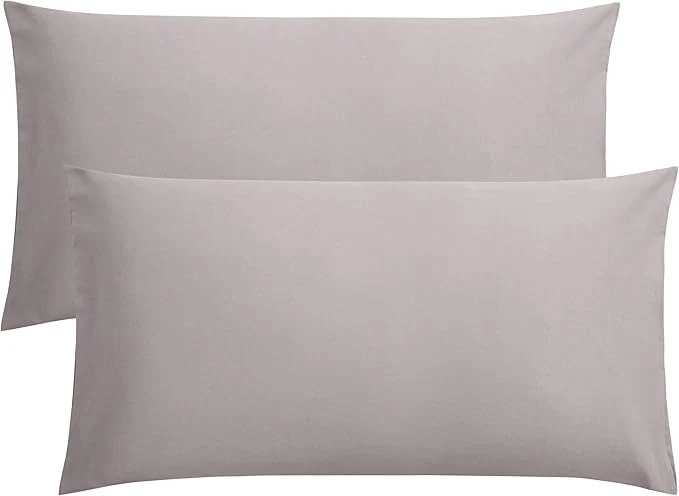 Contemporary FLXXIE King Pillow Cases Set of 2 Soft Microfiber Pillow Covers with Envelope Closure Wrinkle Fade and Stain Resistant Pillowcases 20×36 Smoky Grey Effective
