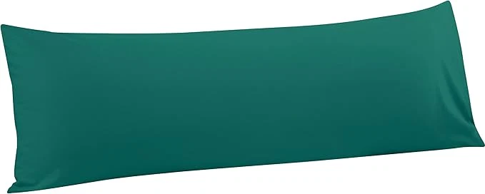 FLXXIE Body Pillow Cover – Super Soft Microfiber 20×54 Body Pillow Case – Envelope Closure Wrinkle Stain Resistant 20×54 Long Pillowcase Dark Green Authentic