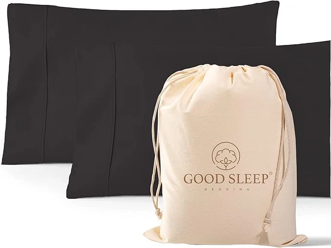 Environmentally Friendly 1000 TC Black King Pillowcases Set of 2 Egyptian Cotton Pillow Cases with Long Staple Cotton amp Sateen Weave Silky Soft Hotel – Like Bed Pillow Covers for Comfy Sleeping Snug Fit Carefully Designed