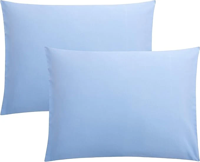 Eco-Friendly FLXXIE Pillow Cases Standard Size Soft Microfiber Pillow Covers with Envelope Closure Wrinkle Stain Resistant Pillowcases 2 Piece Set 20×26 Sky Blue Efficient