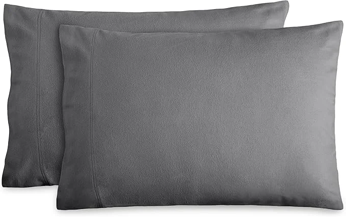 High-Performance Bare Home Flannel King Pillowcases Set of 2- Cotton – Velvety Soft amp Cozy – Double Brushed Heavyweight Flannel Pillowcases King Pillowcase Set of 2 Grey Selected
