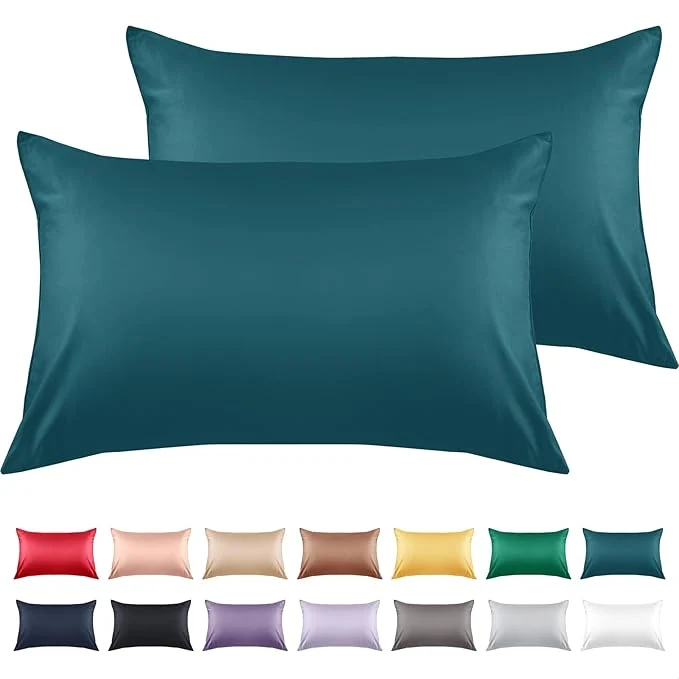 Expertly Made Warmstar Cotton Pillow Cases Standard Size Set of 2 600 Thread Count Pillowcases 20×26 Inches Soft Long Staple Cotton Pillowcases Breathable with Envelope Closure Dark Teal Selected