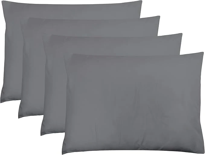 Verified ZPECC Dark Gray Pillow Cases Queen Size Set of 4 20×30 Envelope Closure Pillowcases Soft Plain Brushed Microfiber Covers Hypoallergenic Breathable Selected