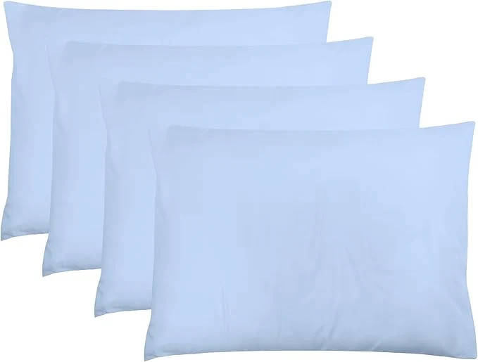 Fashionable ZPECC Pillow Cases King Size Set of 4 20×36 Envelope Closure Pillowcases Soft Plain Brushed Microfiber Covers Hypoallergenic Breathable Light Blue Optimized