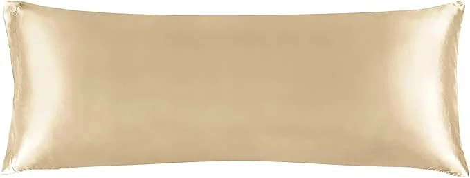 Long-Lasting BEDELITE Satin Body Pillow Cover Super Soft and Cooling Body Pillow Pillowcase for Hair and Skin Breathable Silky Full Long Pillowcase Cover 20 quot x54 quot Champagne Fine