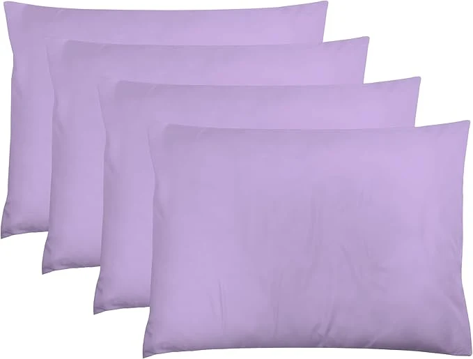 Efficient ZPECC Pillow Cases Standard Size Set of 4 20×26 Envelope Closure Pillowcases Soft Plain Brushed Microfiber Covers Hypoallergenic Breathable Lavender Safe