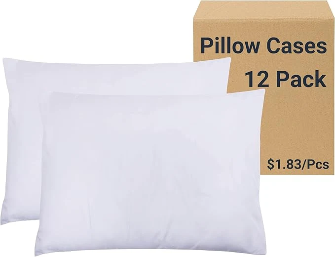 Expertly Made ZPECC Pillow Cases King Size Set of 12 20×36 Envelope Closure Pillowcases Soft Plain Brushed Microfiber Covers Hypoallergenic Breathable White Professional
