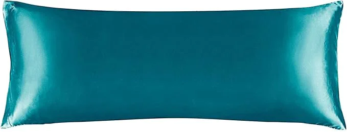 Unique BEDELITE Satin Body Pillow Cover Super Soft and Cooling Body Pillow Pillowcase for Hair and Skin Breathable Silky Full Long Pillowcase Cover 20 quot x54 quot Teal Traditional