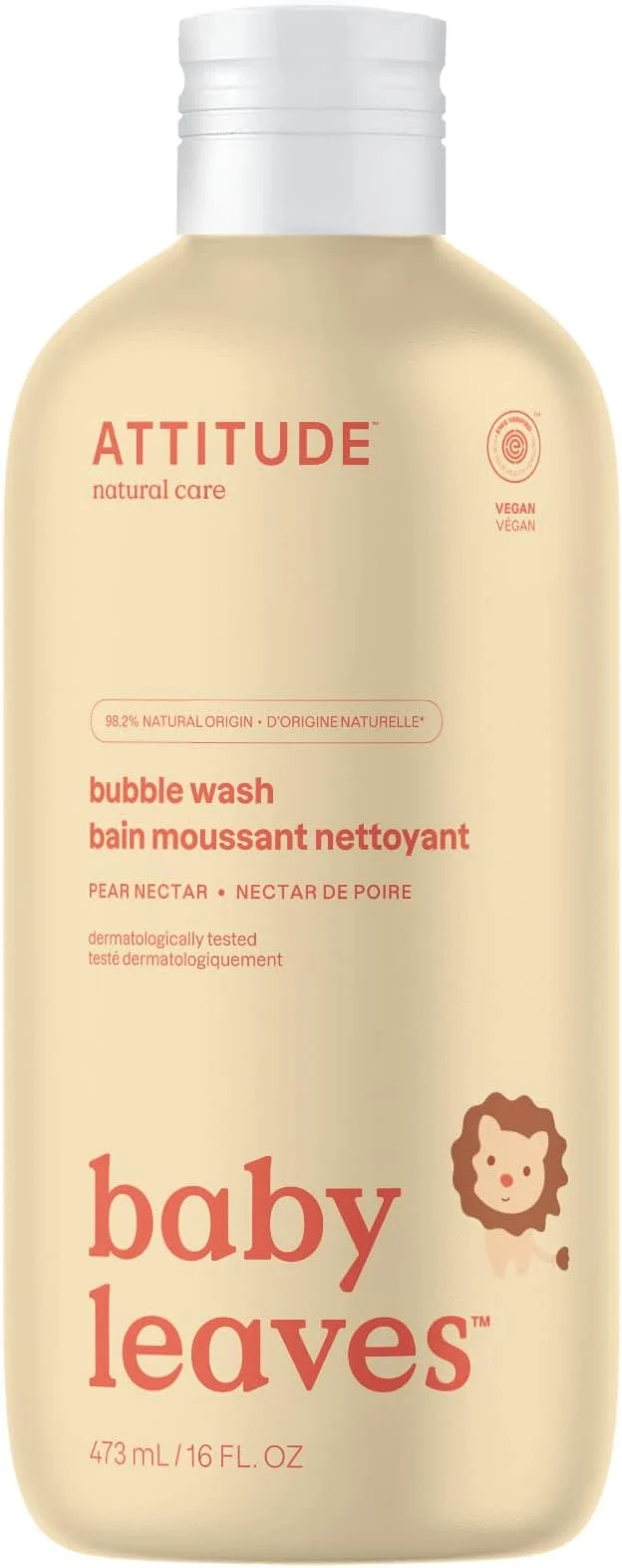 Next-Generation ATTITUDE Bubble Body Wash for Baby EWG Dermatologically Tested World-Class