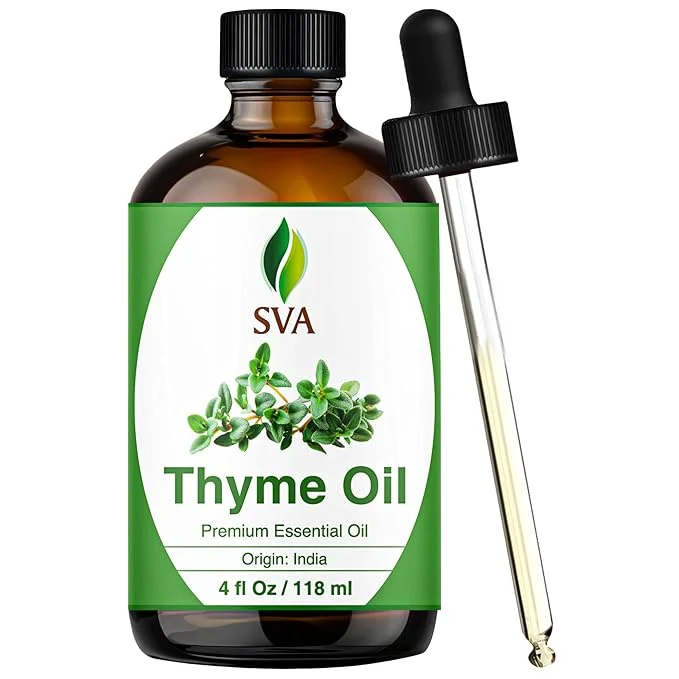 Pure SVA Thyme Essential Oil – 4 Fl Oz – Natural Thyme Oil Optimized