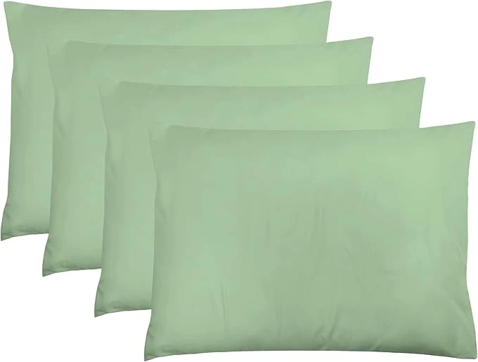 Smart ZPECC Pillow Cases Queen Size Set of 4 20×30 Envelope Closure Pillowcases Soft Plain Brushed Microfiber Covers Hypoallergenic Breathable Sage Green