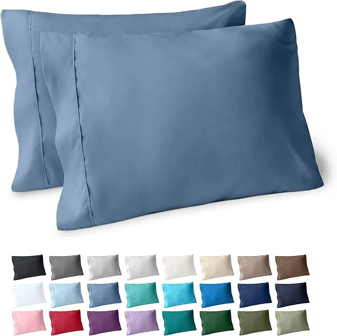 Lightweight Bare Home Microfiber Pillow Cases – King Size Set of 2 – Cooling Pillowcases – Double Brushed – Coronet Blue Pillowcases 2 Pack – Easy Care King Pillowcase Set of 2 Coronet Blue Convenient