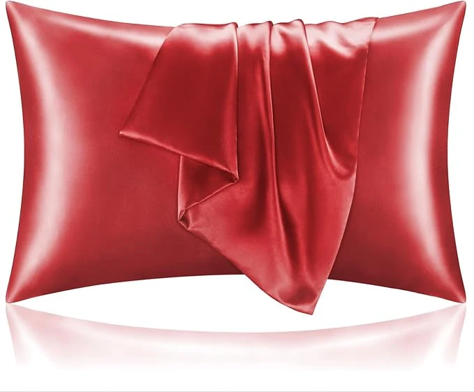 Smooth BEDELITE Satin Pillowcase for Hair and Skin Super Soft and Cooling Similar to Silk Pillow Cases 2 Pack with Envelope Closure Gift for Women Men 20 quot x36 quot King Size Baked Apple Modern