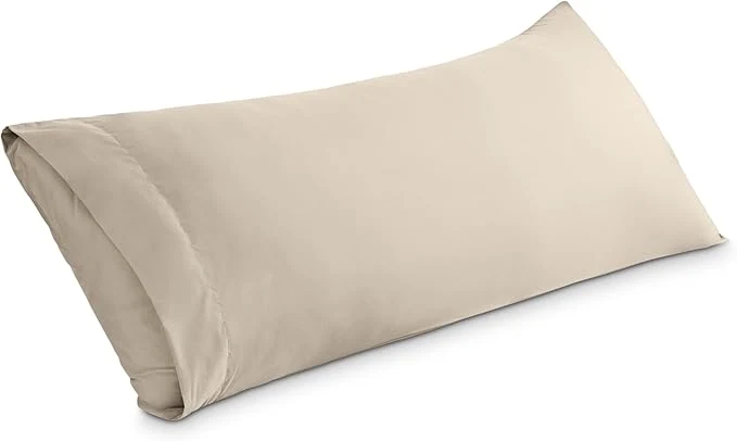 Authentic Bare Home Microfiber Body Pillow Cover – Ultra Soft amp Cooling – Double Brushed – Envelope Closure – Easy Care 20 39 39 x54 39 39 Body Pillow Cover Sand Safe