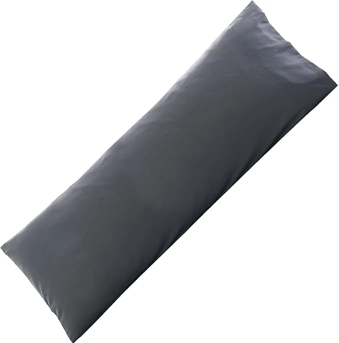 Smooth Body Pillow Case Cover Polyester Microfiber Long Pillow Cases Ultra Soft and Cozy Body Pillowcase with Envelope Closure 1 Pack 20×54 in Grey Fast