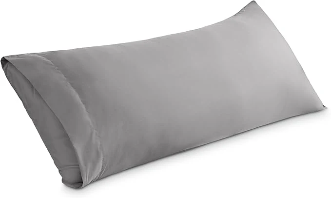 Consistent Bare Home Microfiber Body Pillow Cover – Ultra Soft amp Cooling – Double Brushed – Envelope Closure – Easy Care 20 39 39 x54 39 39 Body Pillow Cover Light Grey Eco-Friendly