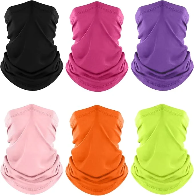 Recyclable Fuinloth Neck Gaiter 6 Pack Cooling UV Protection Bandana Face Mask Gator Scarf Healthy