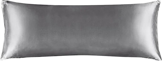 Original BEDELITE Satin Body Pillow Cover Super Soft and Cooling Body Pillow Pillowcase for Hair and Skin Breathable Silky Full Long Pillowcase Cover 20 quot x54 quot Dark Grey Efficient
