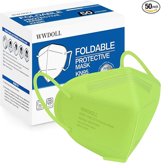 Enhanced WWDOLL KN95 Face Mask 50 Pack 5-Layers Breathable KN95 Masks Exceptional