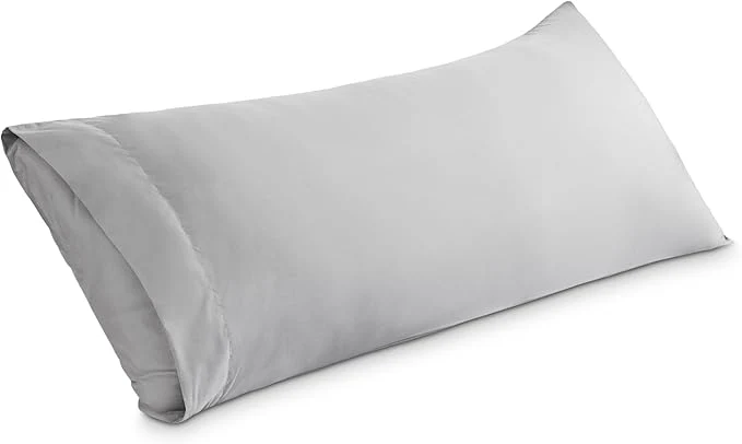 Classic Bare Home Microfiber Body Pillow Cover – Ultra Soft amp Cooling – Double Brushed – Envelope Closure – Easy Care 20 39 39 x54 39 39 Body Pillow Cover Cloud Grey Luxury