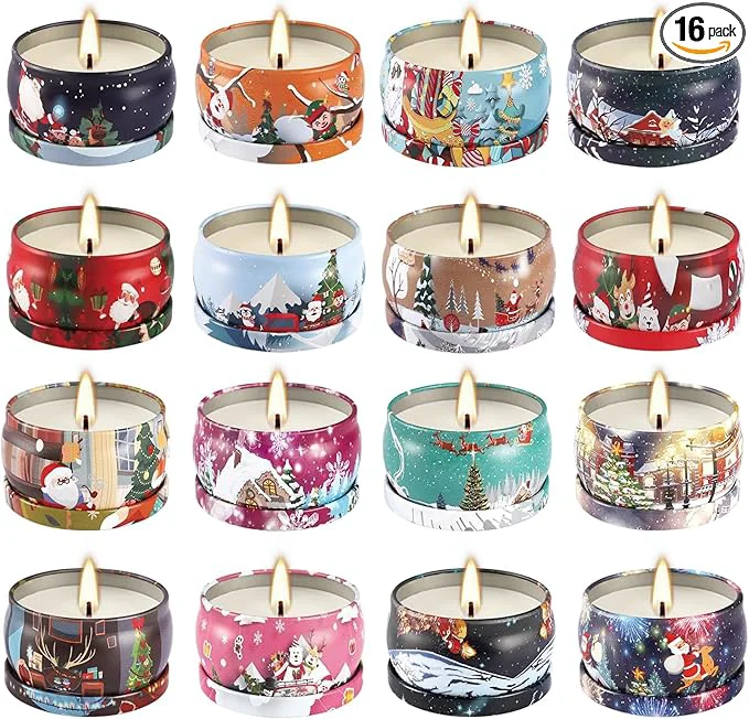 Premium WPONSZU 16Pack Christmas Scented Candles Candvent Calendar 2025 Gift Set Recyclable
