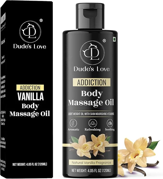 First-Class Organic – Vanilla Full Body Massage Oil – No Stain Non-Sticky Premium Material