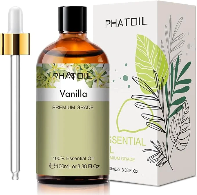 Selected PHATOIL 100ML Vanilla Essential Oil Huge 3.38fl.oz Bottle Vanilla Oil Refined